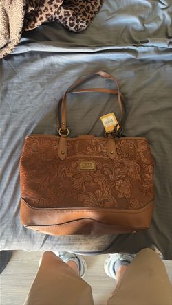 Frye & Co. Tooled Leather Tote Bag