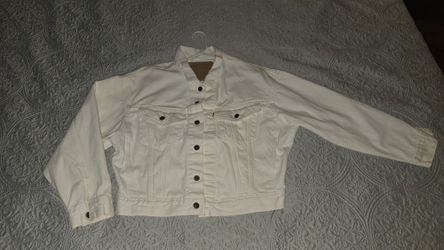 Women's Medium LEVI'S White Jean Jacket