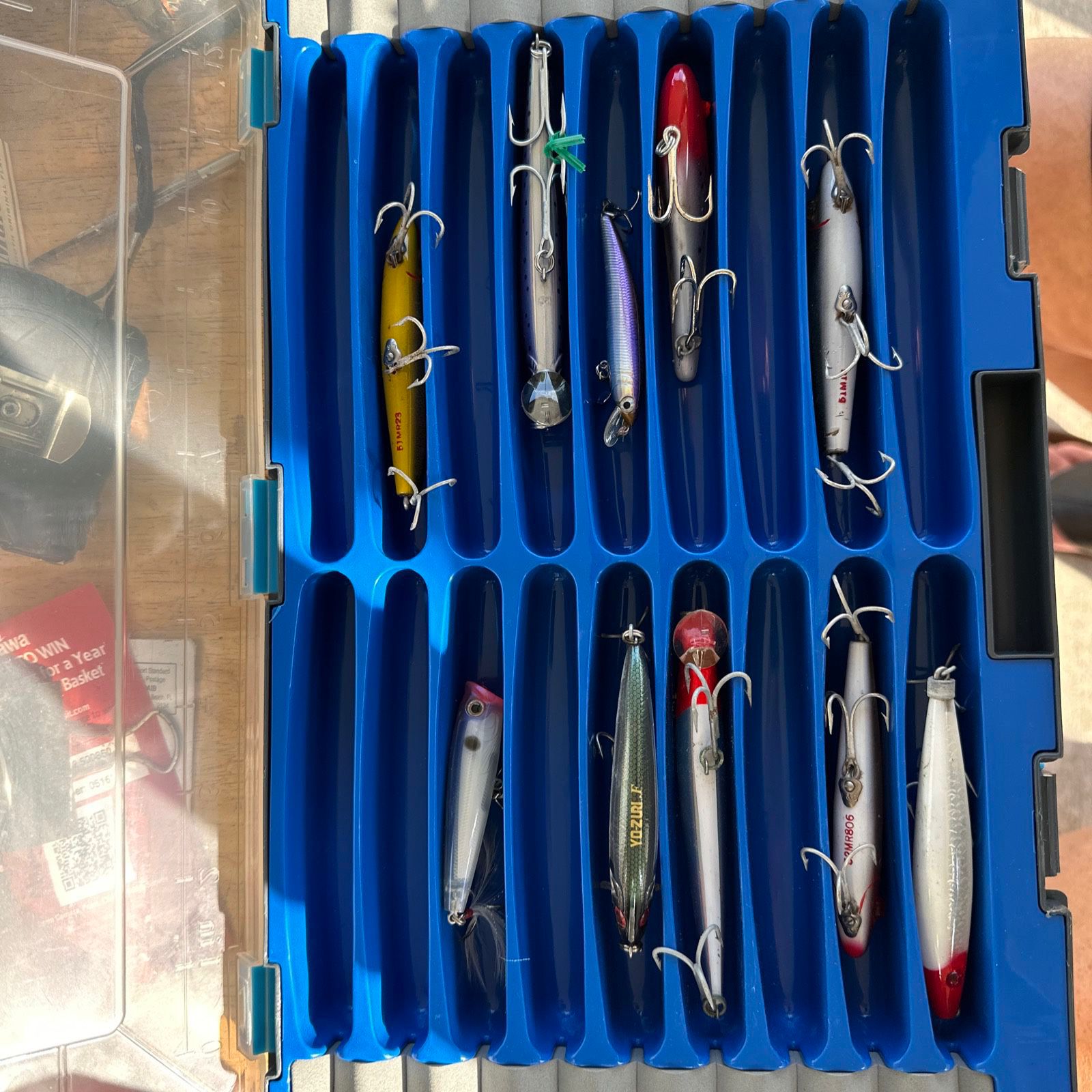 Lot Of Fishing Lures In A Box