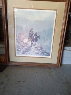 Artist Signed Western Art By O. Wieghorst