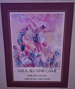 1977 NBA AllStar Game Seriagraph Hand Signed Leroy Neiman