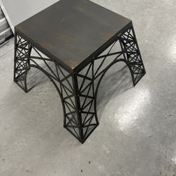 Eiffel Tower Look Metal End Table