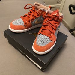 Jordan 1 Mid Denim Red 2y