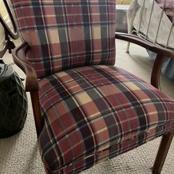 Plaid accent armchair