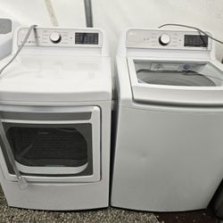 Lg Washer And Dryer Set Electric Topload 