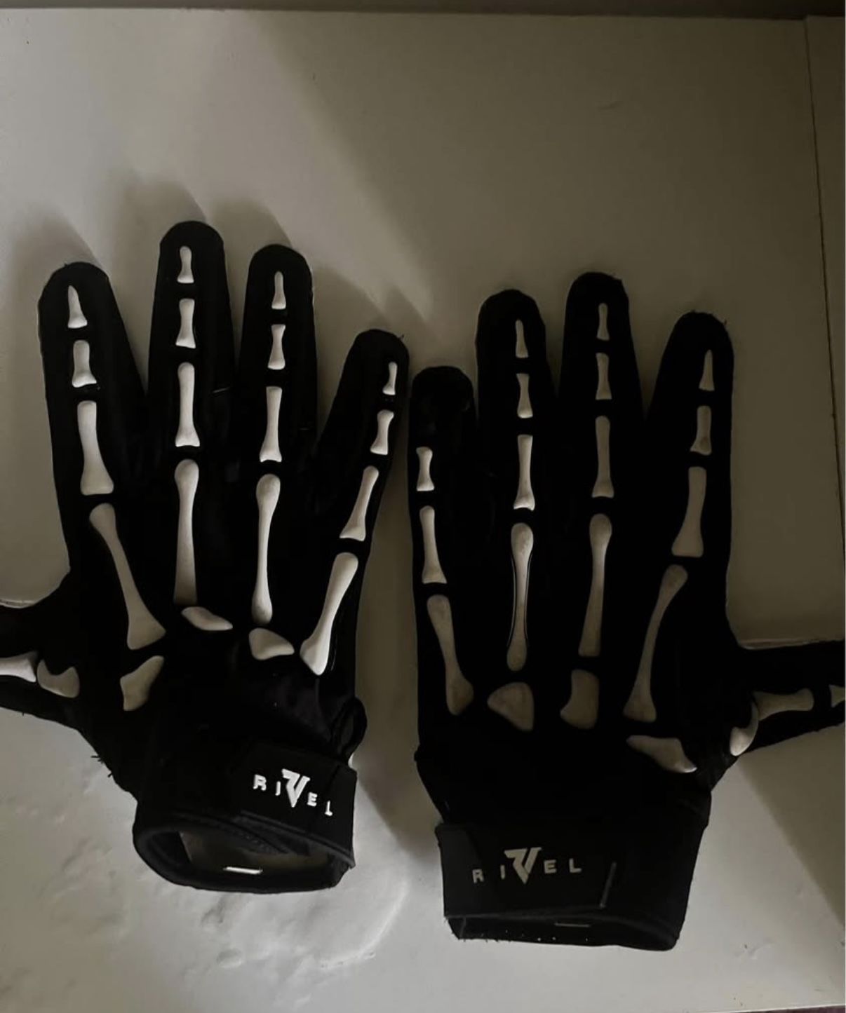 Rivel Semi-Padded Skeleton Football Gloves