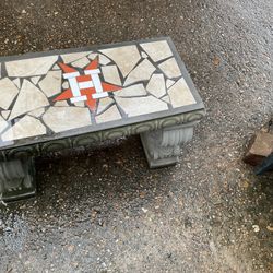 Houston Astros Concrete Bench