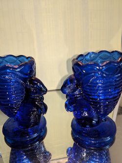 Two bunny egg holders