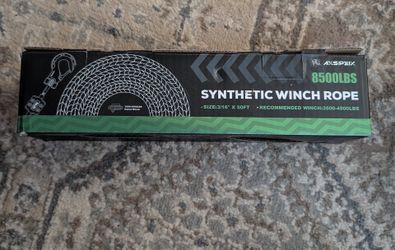 Synthetic Winch Rope 3/16" X 50ft