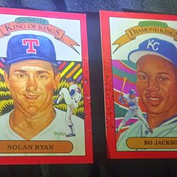 Nolan Ryan & Bo Jackson Donruss Baseball Cards