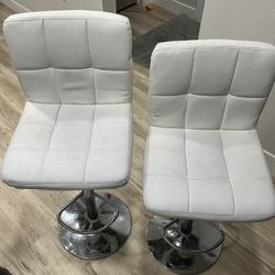 White Swivel Barstools