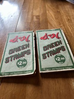 2 S&H green stamp books.