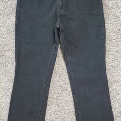 Women's Jordache Straight Leg Jeans Pants Size 16 Black