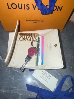 Authentic Louis Vuitton 6 Ring Key Holder Damier Azur