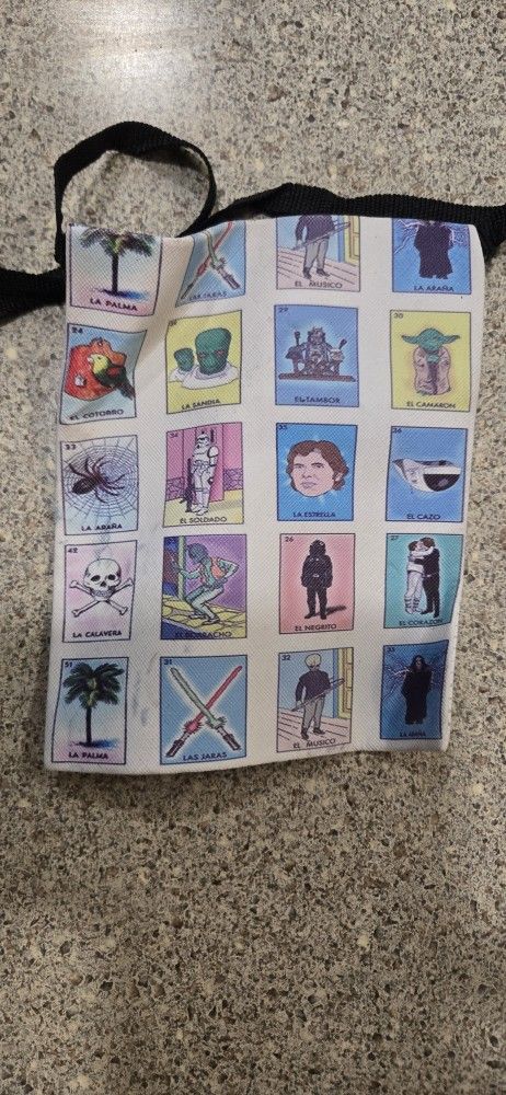 Loteria Mexican Bingo Tote Purse Star Wars Cross Body Bag
