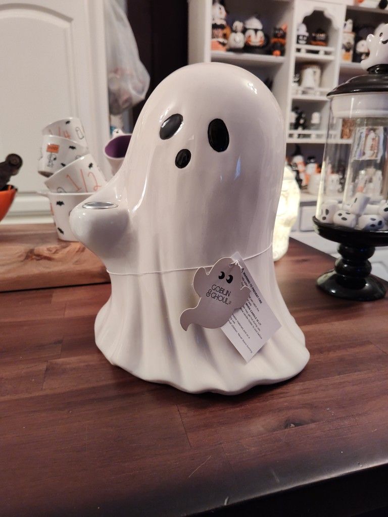 Goblin & Ghoul Ghost Taper Candle Holder