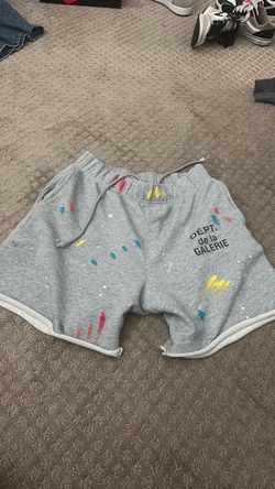 Gallery Dept. French Logo Paint Splatter Sweat Shorts – Heather Grey