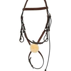 New Huntley Equestrian Fancy Stitched Padded, Monocrown Figure 8 Bridle