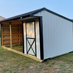 10x20 Run-in Shed With Tackroom | Horse Barn | RTO Available