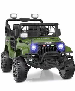 YunTopKids 24 Volt Ride on Toys, 2 Seater Electric Battery Powered Toys Car with 800W Powerful Motors, 3 Speeds, LED Lights, Bluetooth Music,Green