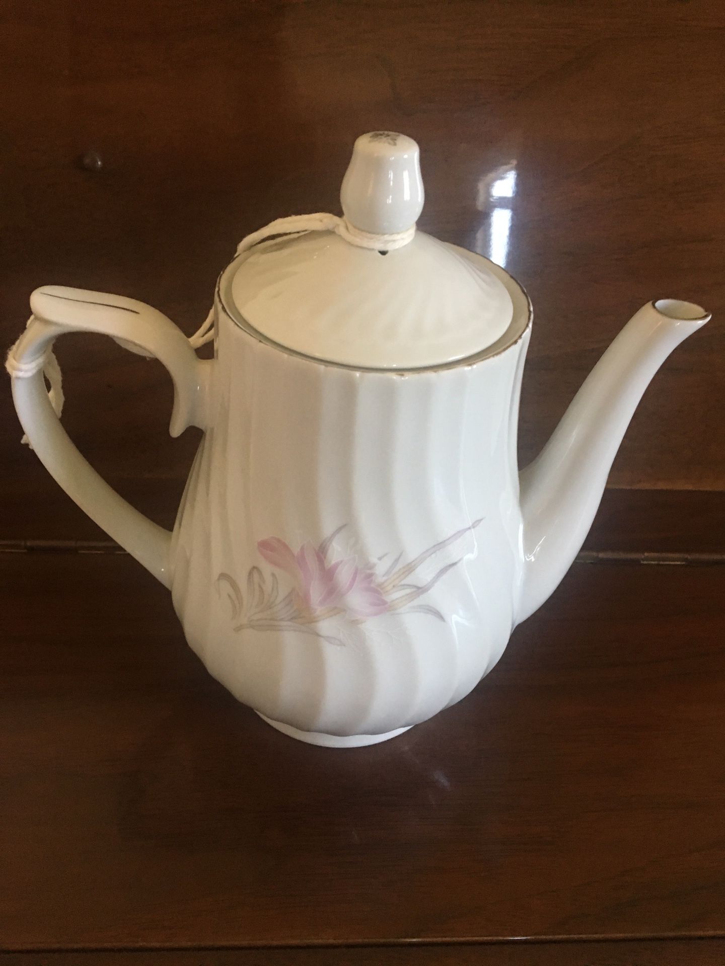New porcelain tea pot tall