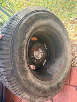 8 lug 17” rim and new tire