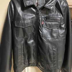 Levy Leather Sherpa Jacket