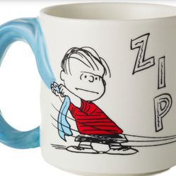 Hallmark Peanuts Linus And Snoopy Dimensional Blanket Mug 17oz NWT