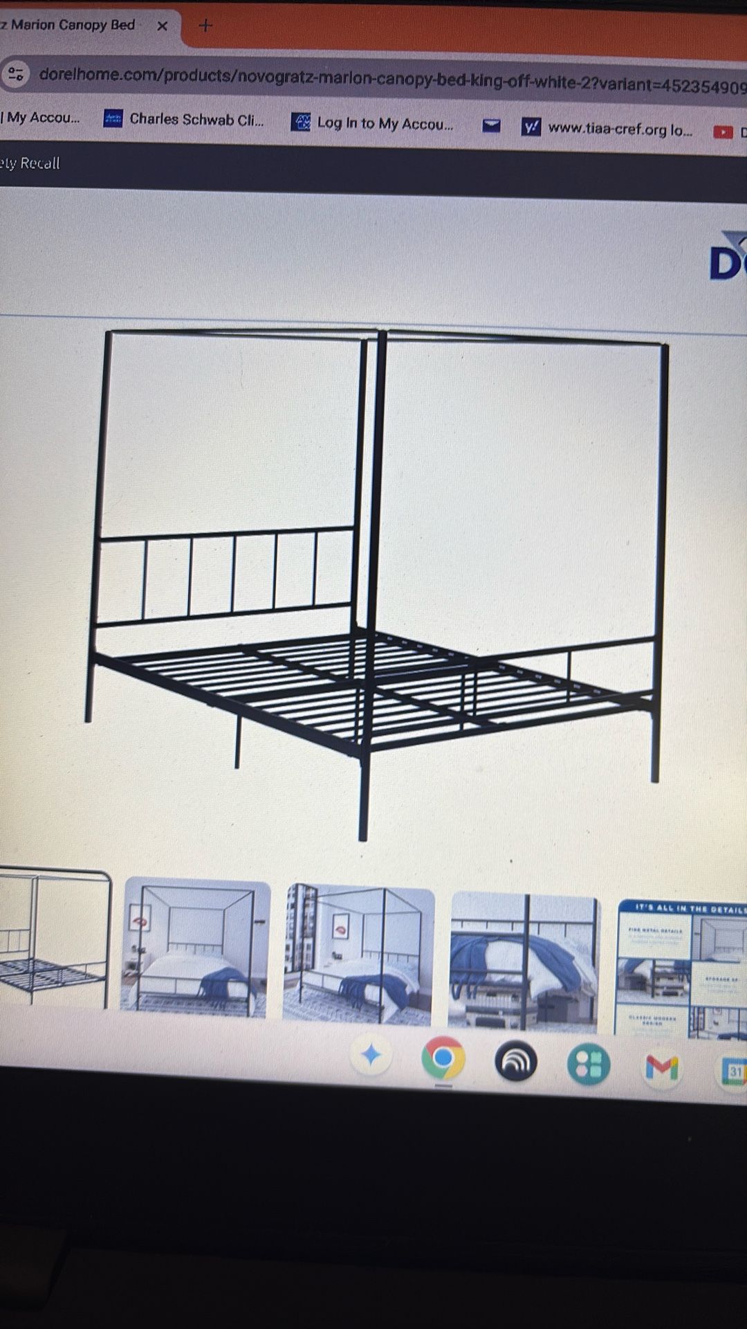 Metal Canopy Queen Bed Frame