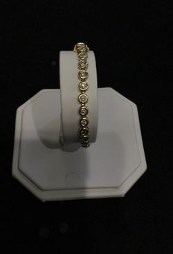 14k yellow Gold Tennis Bracelet 