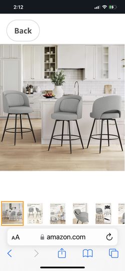 Brand New Grey 3 Barstools/ 360 Swivels 