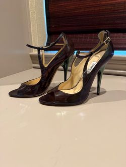 Jimmy Choo Green Translucent Patent Leather Pump