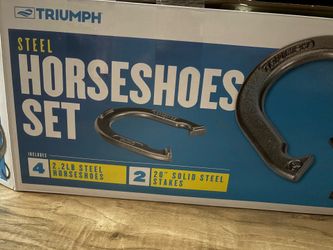 New Triumph Steel Horseshoe Set