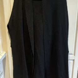 a new day long black sweater vest cover One Size 