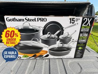 Gotham Steel Pro Ultra Ceramic Cookware Bundle - 15 Piece Set