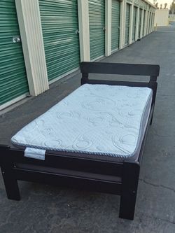 TWIN BED FRAME WITH MATTRESS