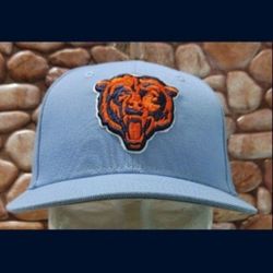 Chicago Bears Size 7 1/8 New Era 59FIFTY "SKY BLUE ANGRY BEAR" Hat (NW/OT) UNWORN! MINT CONDITION! Please Read Description.