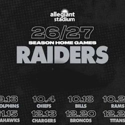 Las Vegas Raider Football Games ANY GAME 250.00 