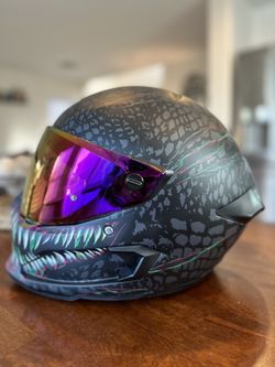 Ruroc Atlas 3.0 Toxin Carbon Fiber Racing Motorcycle Helmet Size L