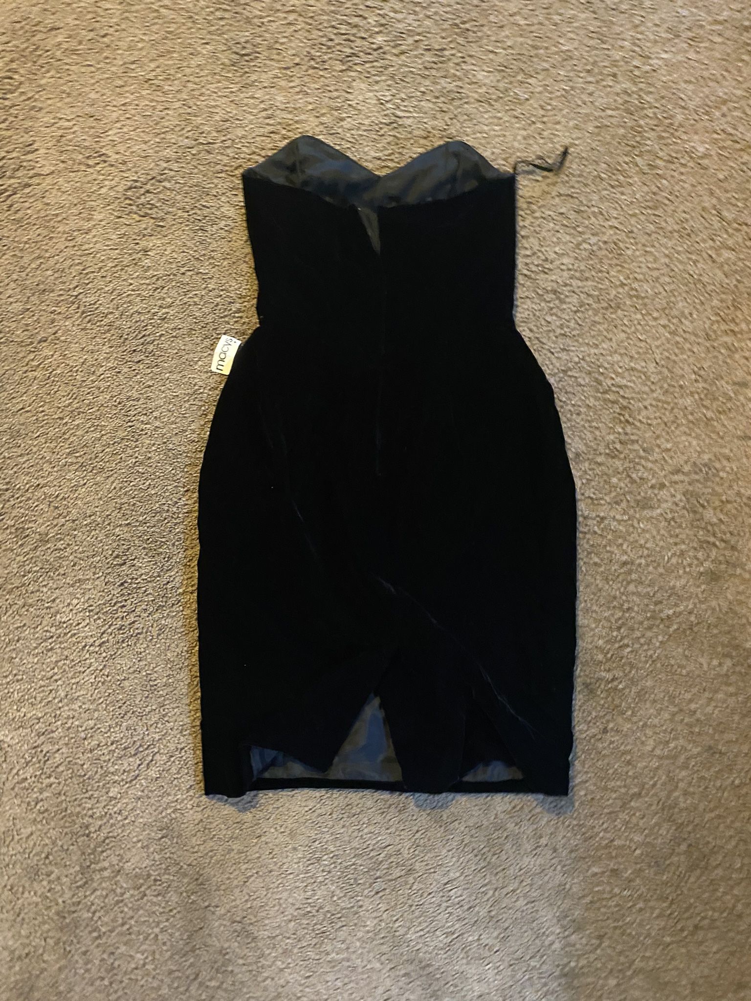 Strapless Velvet Dress And Jacket