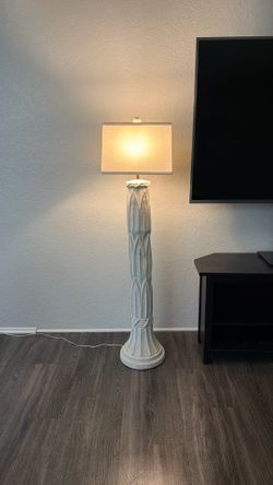 LAMP 1980’s Palm Beach Hollywood Regency Plaster Floor Lamp