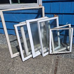 8 Wood Windows2- 24x24* 3-27×36 *27×36&44×44
