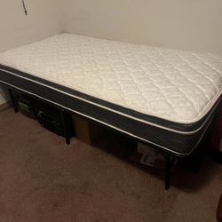 Metal Frame And Mattress 