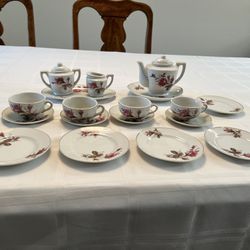 Antique Children’s Tea set With Dishes/Serving Plates