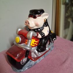 Biker Cookie Jar 
