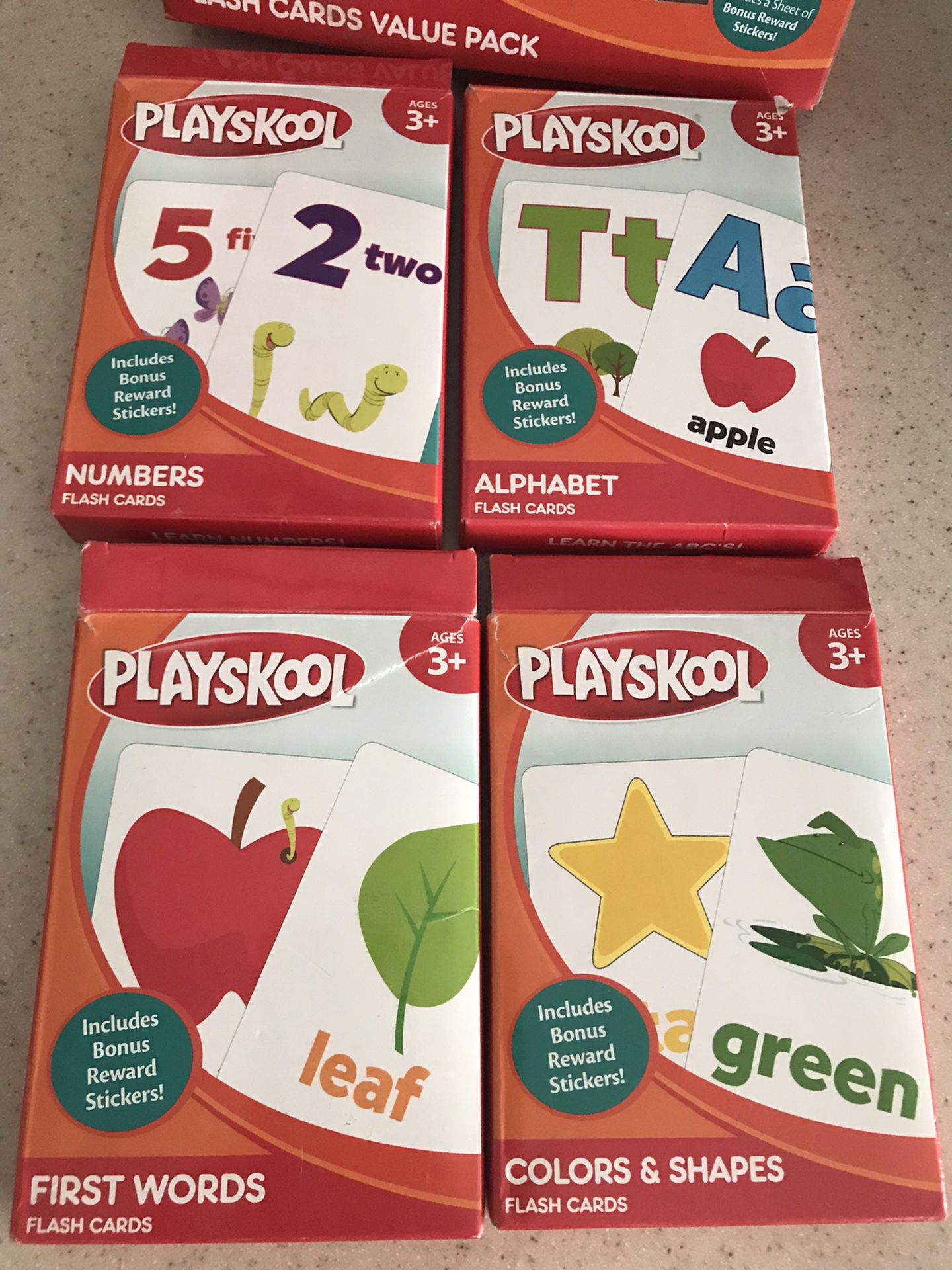 Playskool Flash Cards Value Pack Ages 3+
