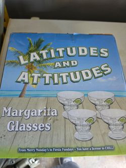 New Never Used Margarita Glasses