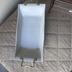 Beekman home Rectangular Porcelain Serving Tray  