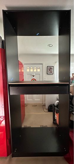 Black IKEA closet system