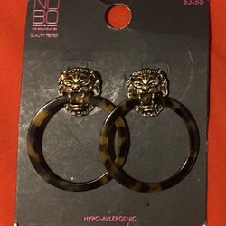 Lion Hoop Earings